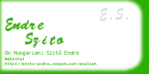 endre szito business card