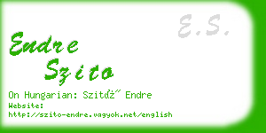 endre szito business card